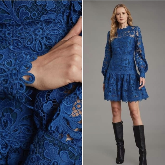 Anthropologie Dresses & Skirts - NWT Haute Hippie Tessa Lace long sleeve mini cocktail designer luxury dress